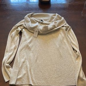 Ann Taylor Women’s XXL cowl neck  shimmery gold sweater.